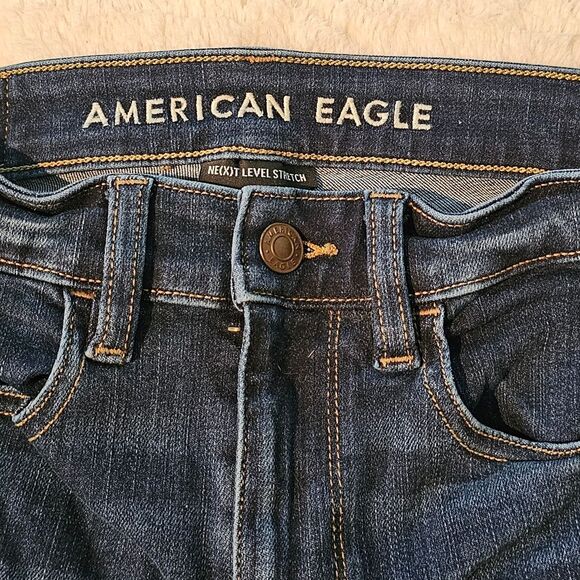 American Eagle Next Level stretch Blue Skinny, Super Hi-Rise Jegging Size 2 - Picture 3 of 8